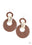 Beach Day Drama Brown Paparazzi Earring Cashmere Pink Jewels