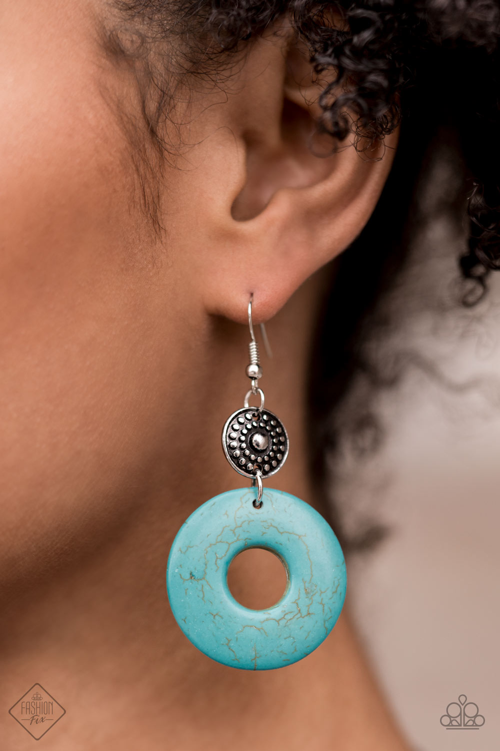 Earthy Epicenter Blue Paparazzi Earring Cashmere Pink Jewels 