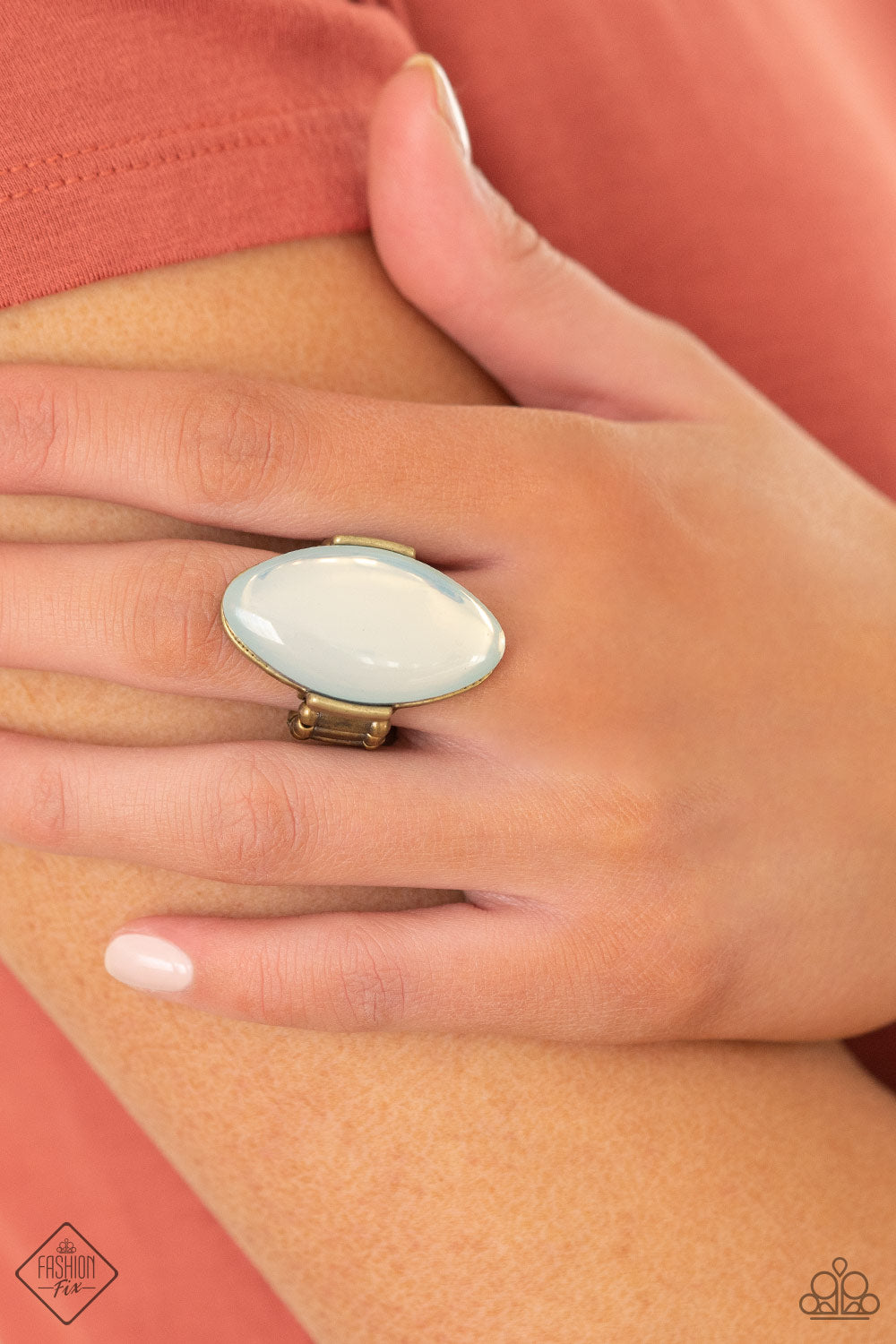 Opal Odyssey Brass Paparazzi Ring Cashmere Pink Jewels