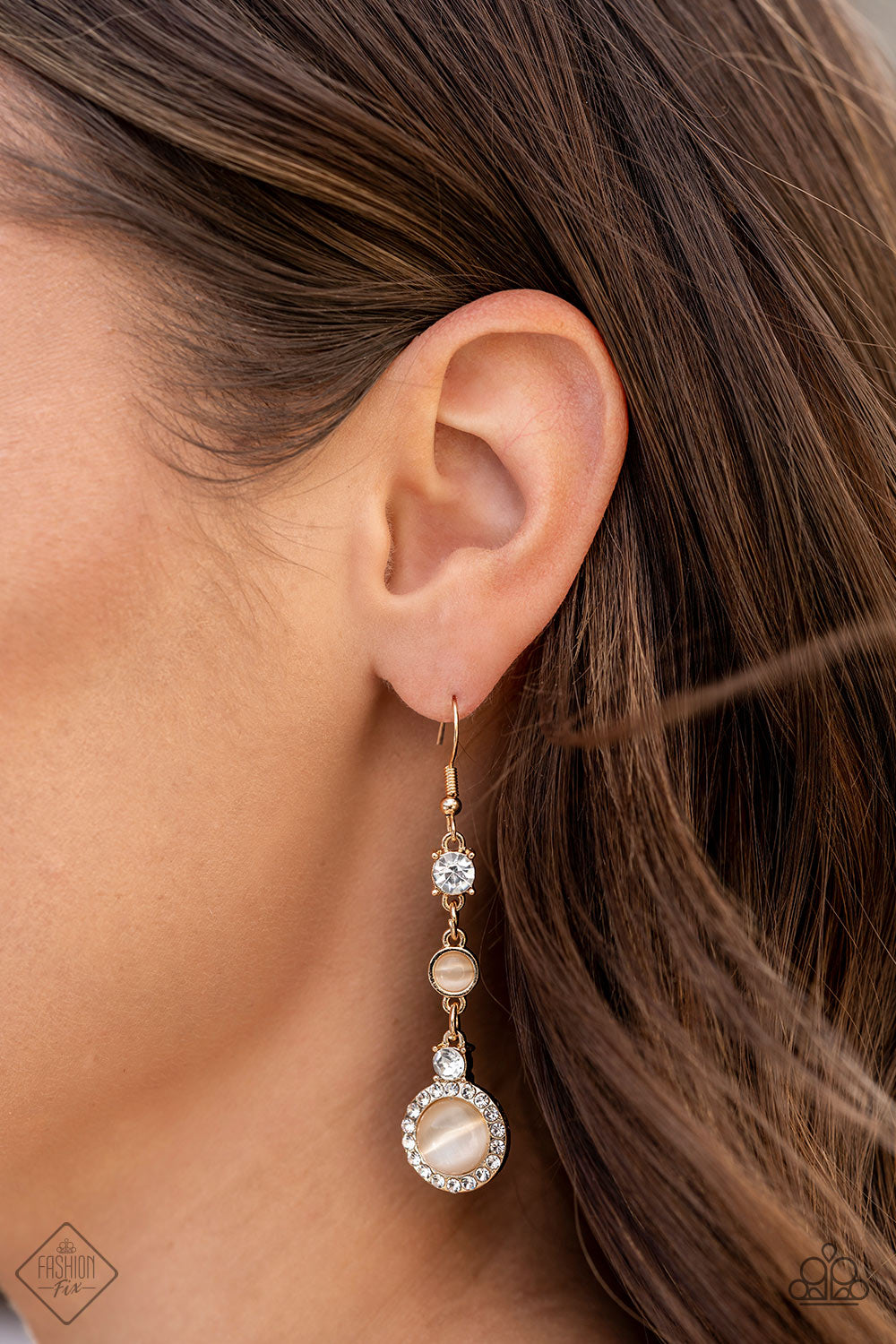 Epic Elegance Gold Paparazzi Earring Cashmere Pink Jewels 
