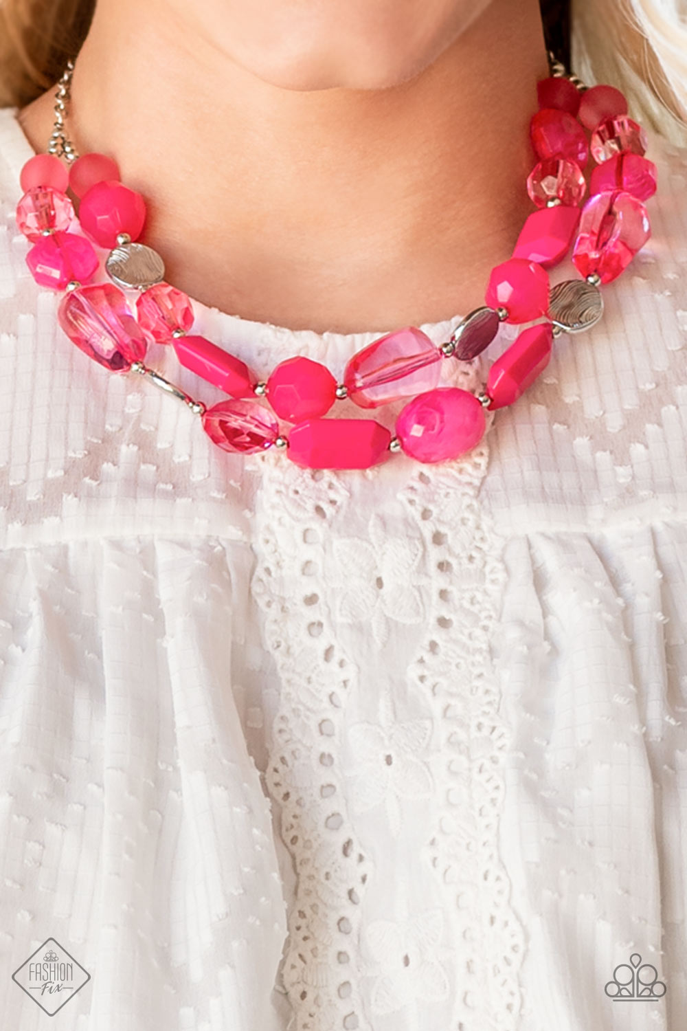 Oceanic Opulence Pink Paparazzi Necklace Cashmere Pink Jewels