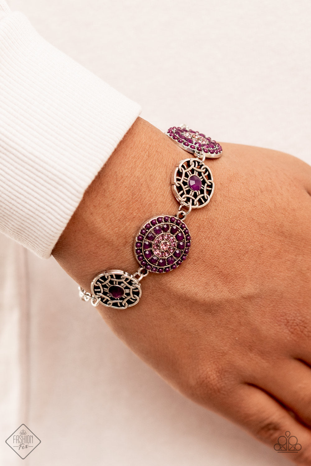 Vogue Garden-Variety Purple Paparazzi Bracelet Cashmere Pink Jewels