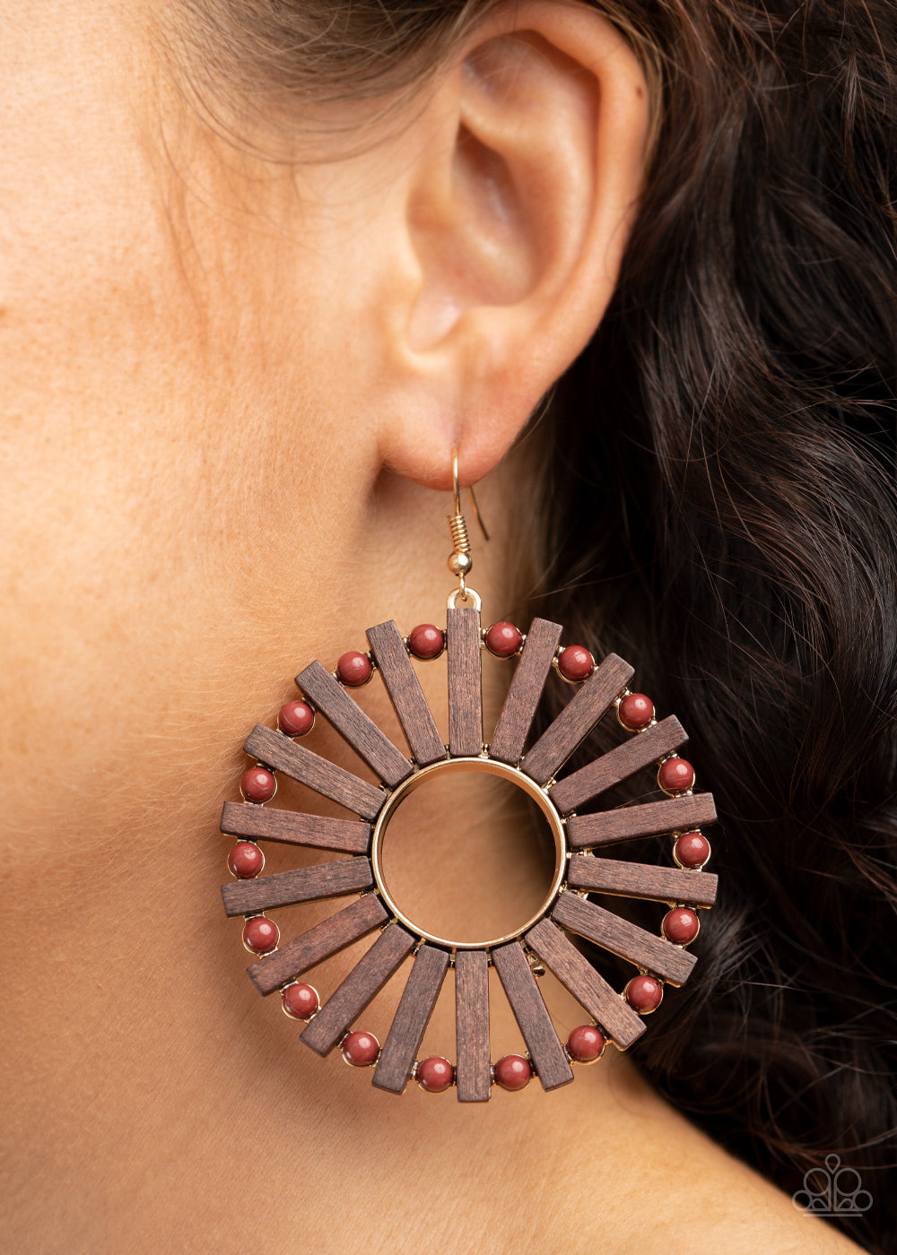 Solar Flare Brown Paparazzi Earring Cashmere Pink Jewels
