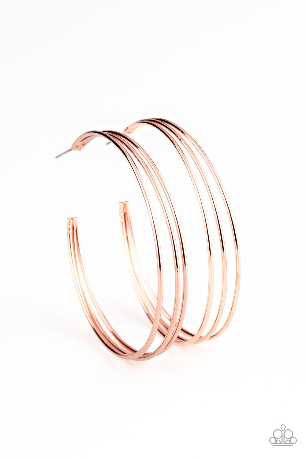Rimmed Radiance Copper Paparazzi Earring Cashmere Pink Jewels