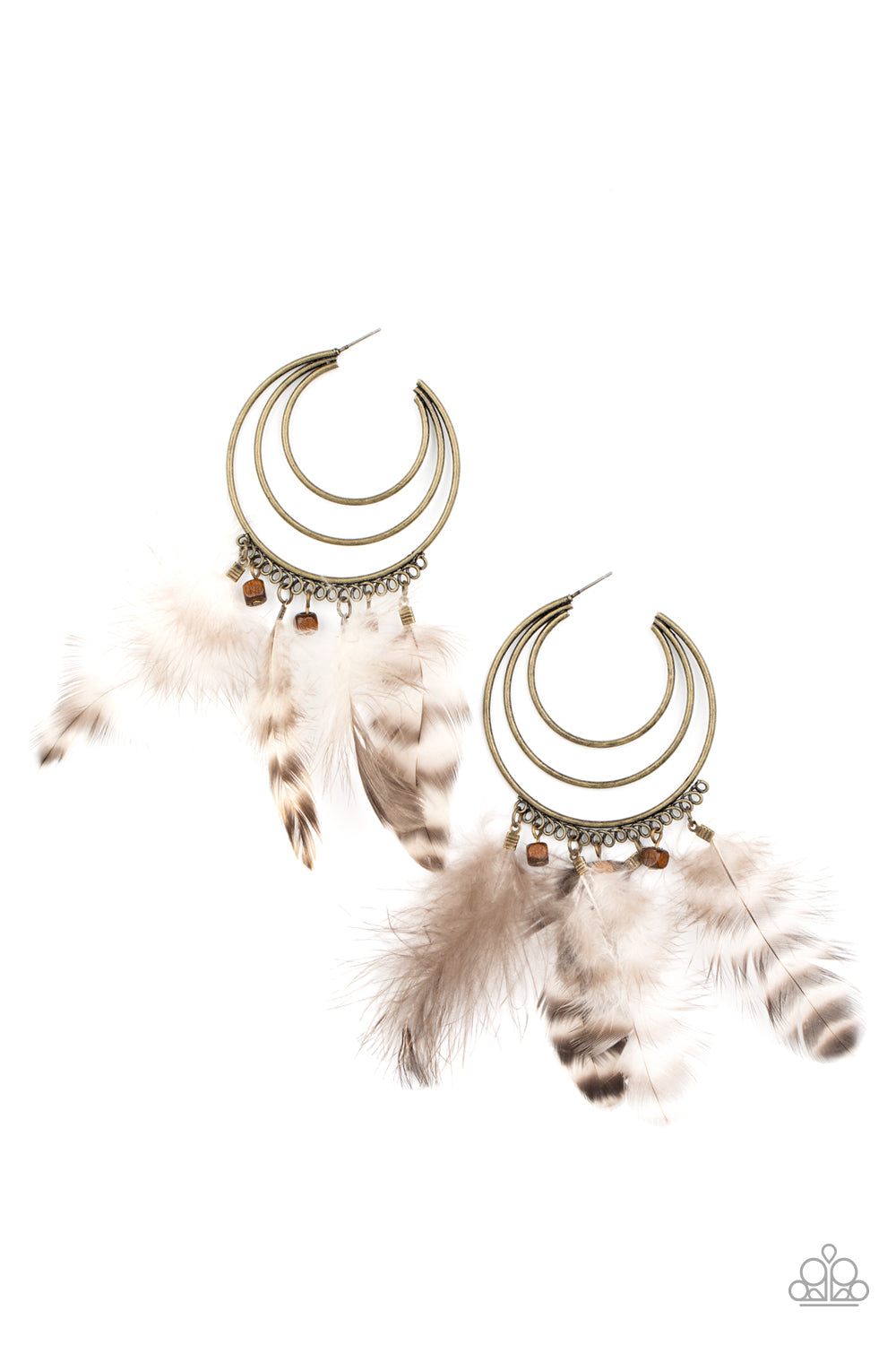 Freely Free Bird Brass Paparazzi Earring Cashmere Pink Jewels