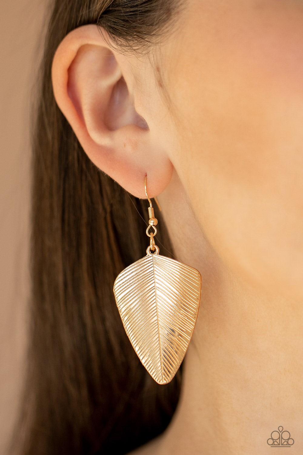 One Of The Flock Gold Paparazzi Earring Cashmere Pink Jewels