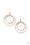 Radiating Refinement Gold Paparazzi Earring Cashmere Pink Jewels