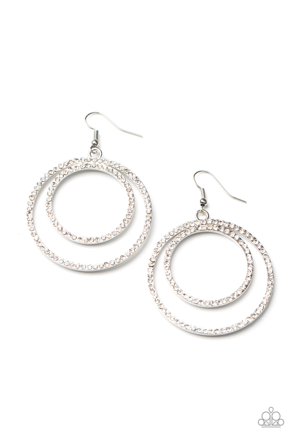 Radiating Refinement White Paparazzi Earring Cashmere Pink Jewels