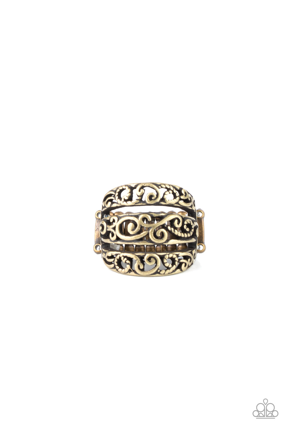 FRILLED To Be Here Brass Paparazzi Ring Cashmere Pink Jewels