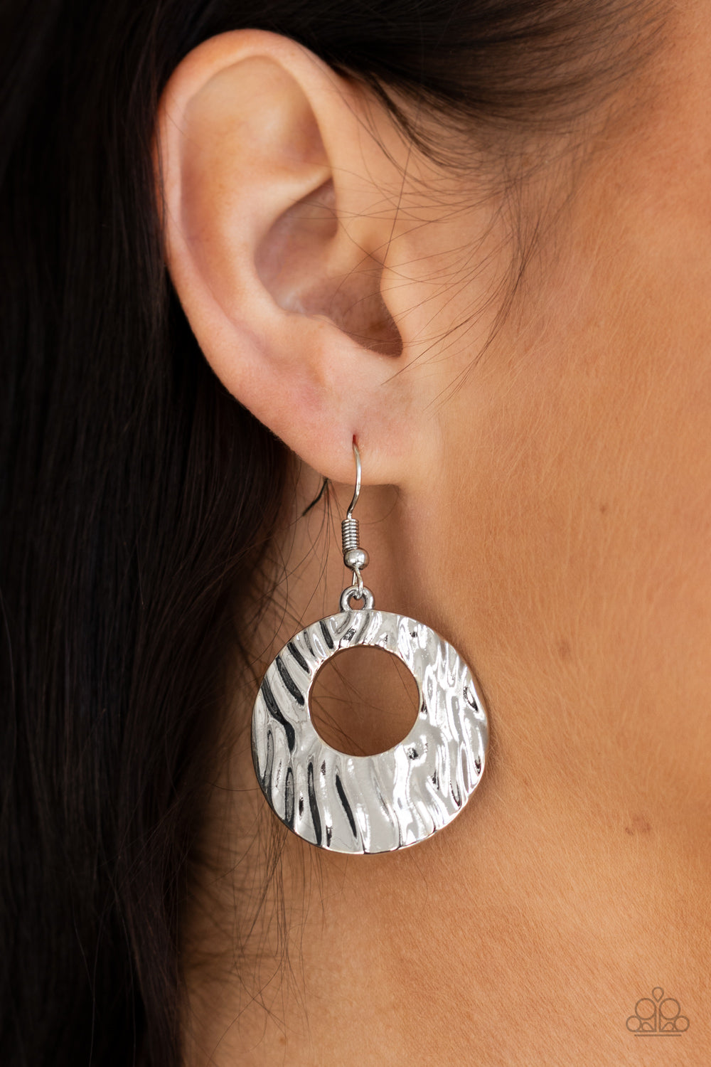 Warped Perceptions Silver Paparazzi Earring Cashmere Pink Jewels