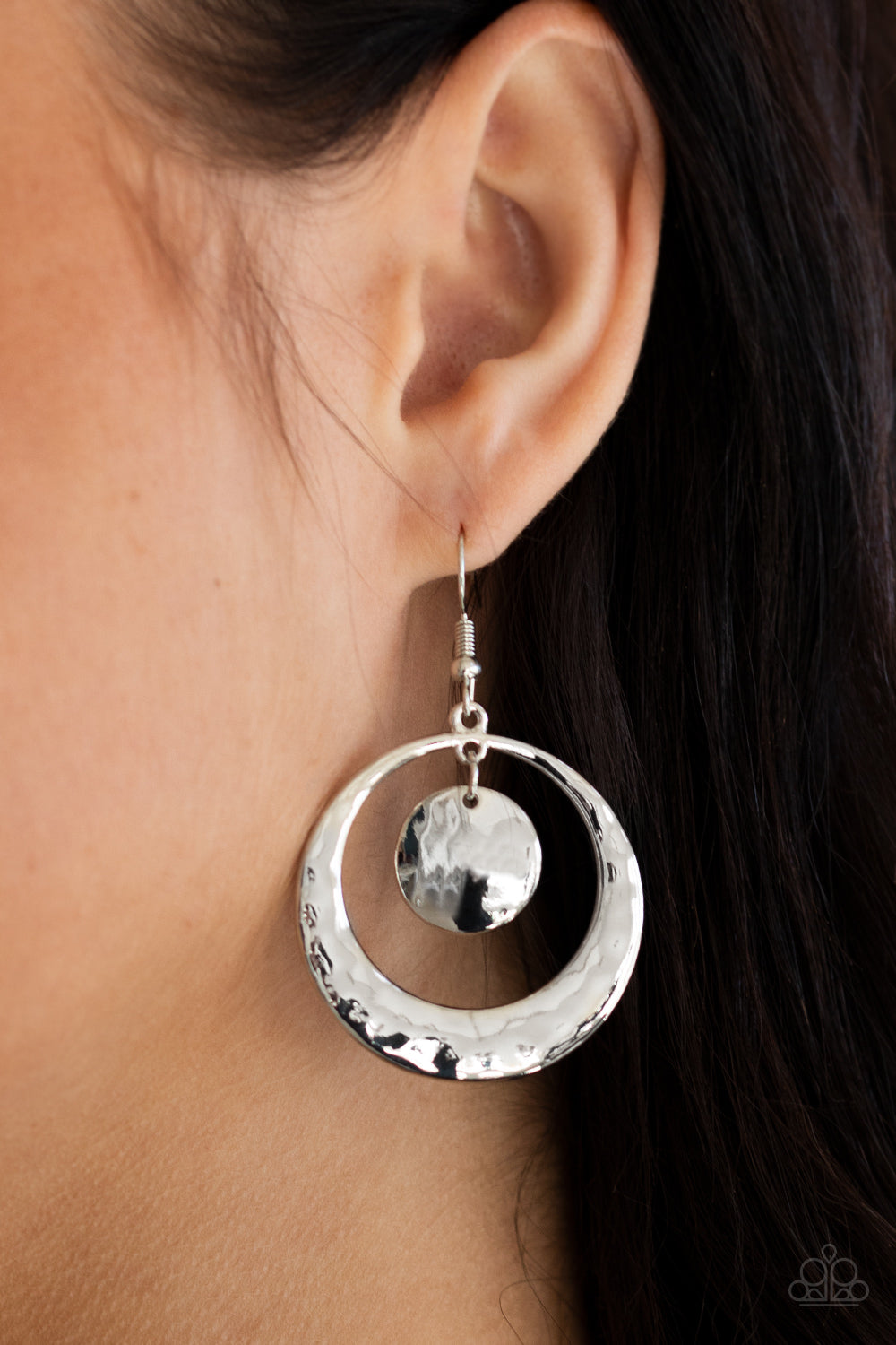 Rounded Radiance Silver Paparazzi Earring Cashmere Pink Jewels