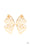 Butterfly Frills Gold Paparazzi Earrings Cashmere Pink Jewels