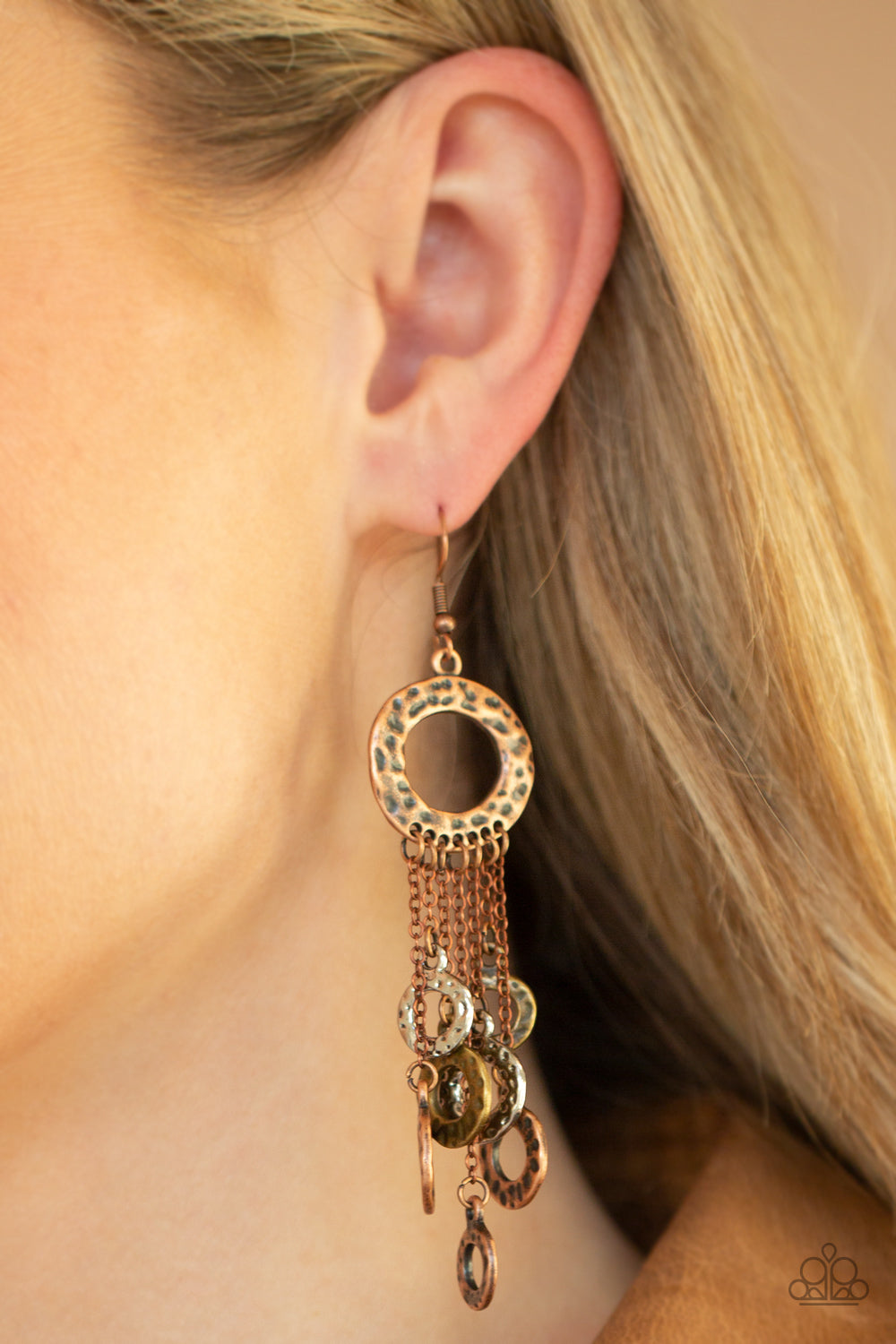 Right Under Your NOISE Multi Paparazzi Earring Cashmere Pink Jewels