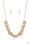 Gorgeously Glacial Gold Paparazzi Necklace Cashmere Pink Jewels