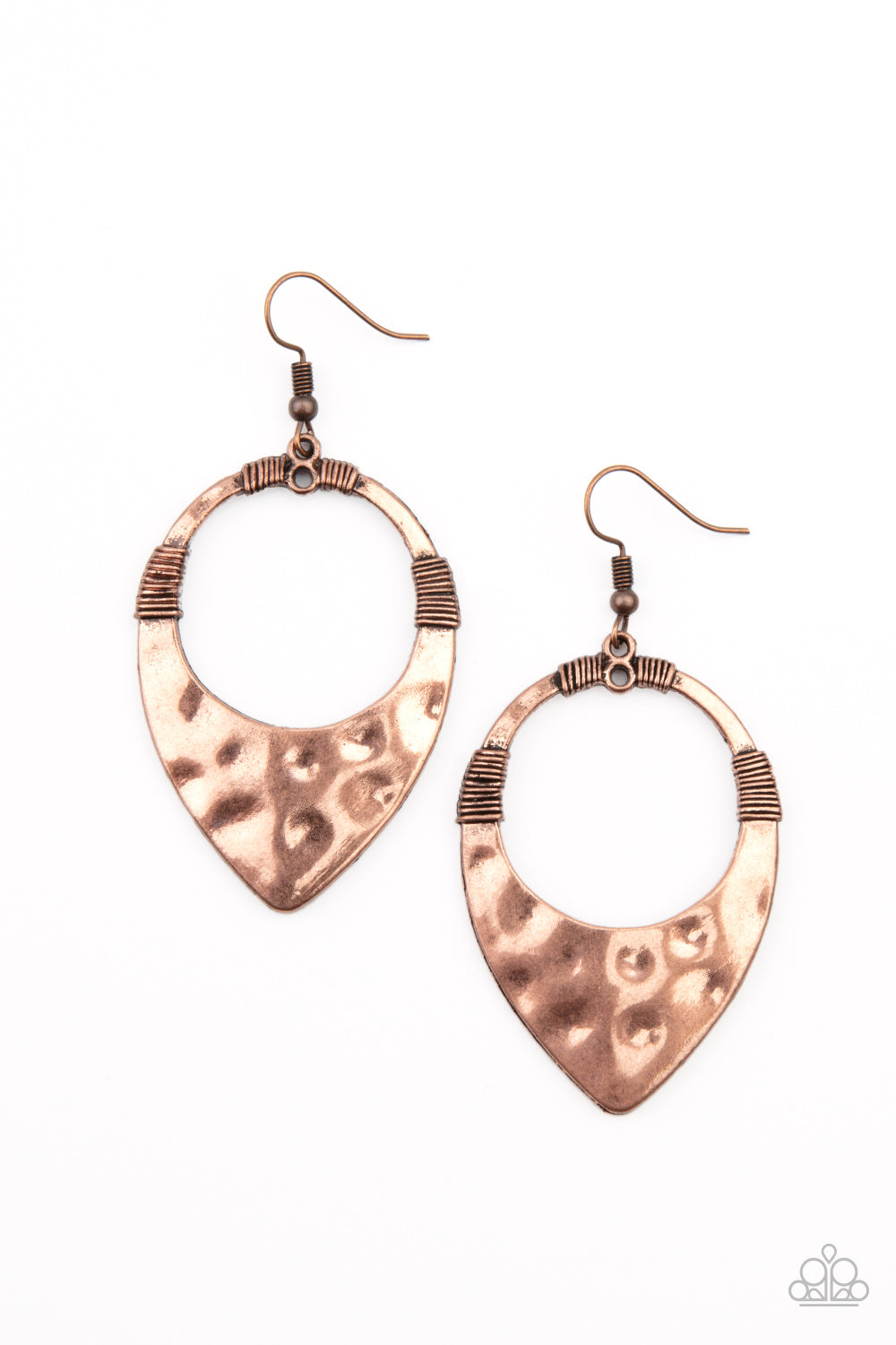 Instinctively Industrial Copper Paparazzi Earrings Cashmere Pink Jewels