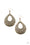 Flirtatiously Flourishing Brass Paparazzi Earring Cashmere Pink Jewels