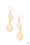 The Oracle Has Spoken Gold Paparazzi Earring Cashmere Pink Jewels