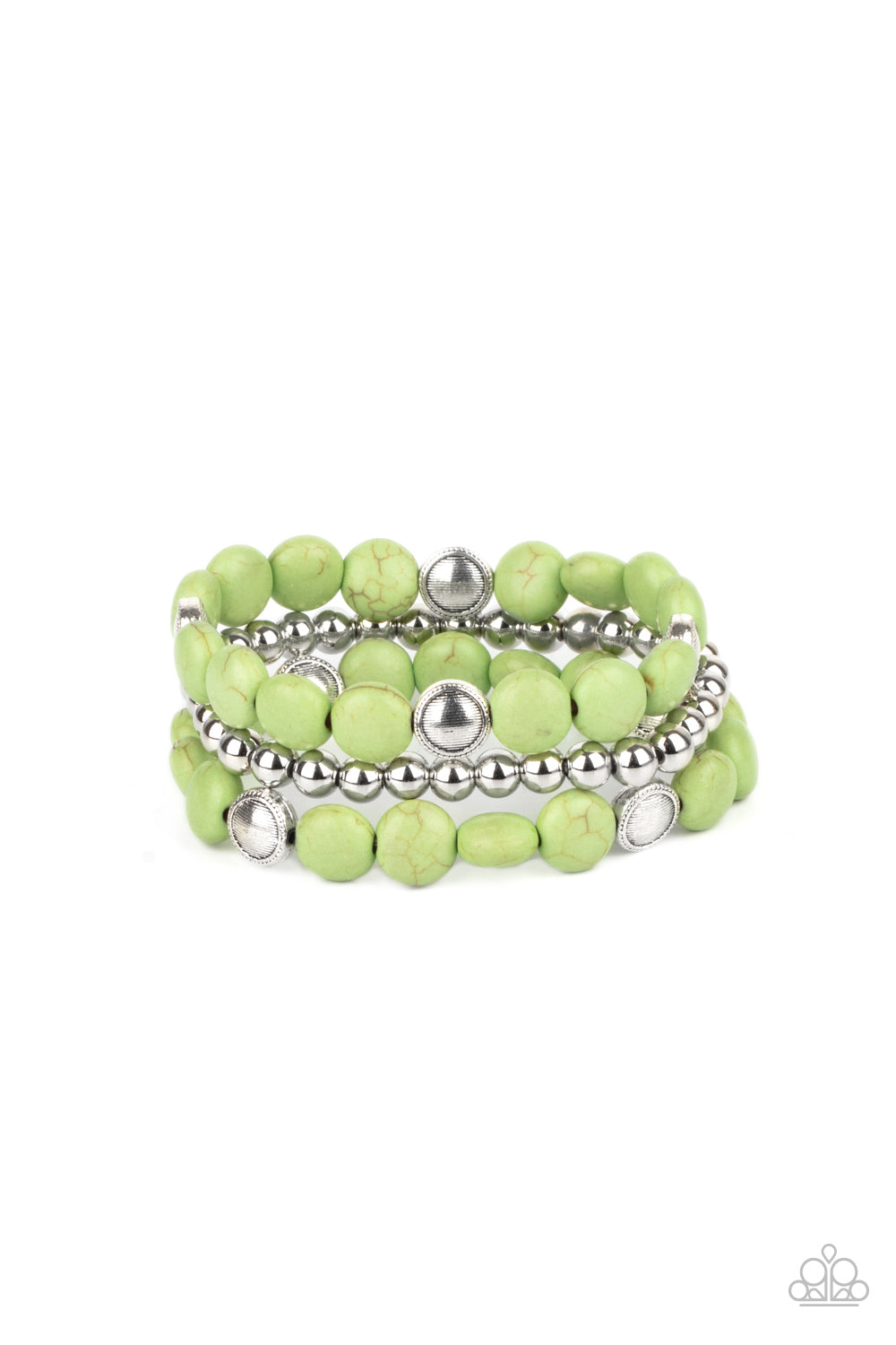 Desert Verbena Green Paparazzi Bracelet Cashmere Pink Jewels