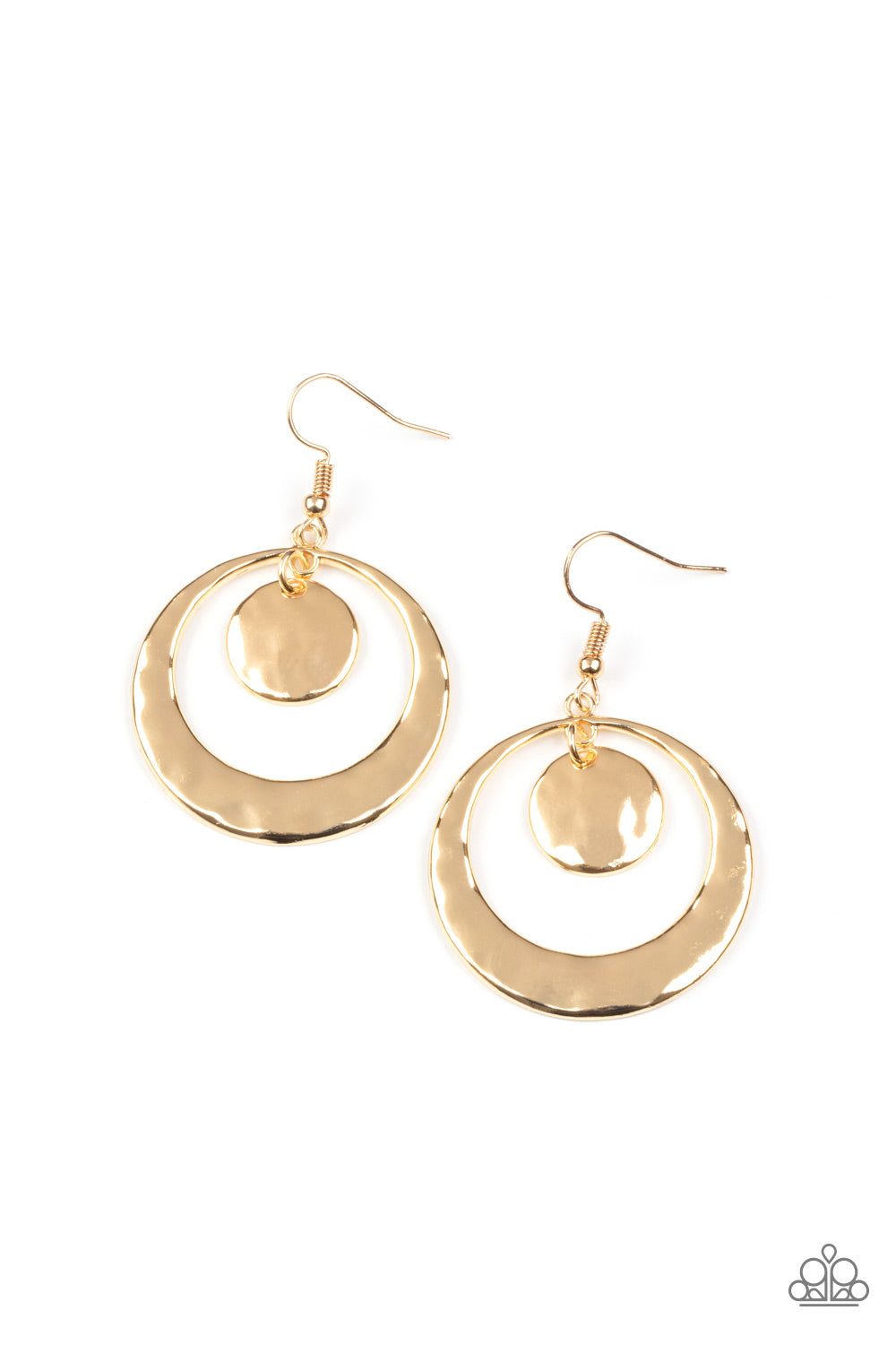 Rounded Radiance Gold Paparazzi Earring Cashmere Pink Jewels