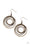 Spiraling Out of Control Brass Paparazzi Earring Cashmere Pink Jewels