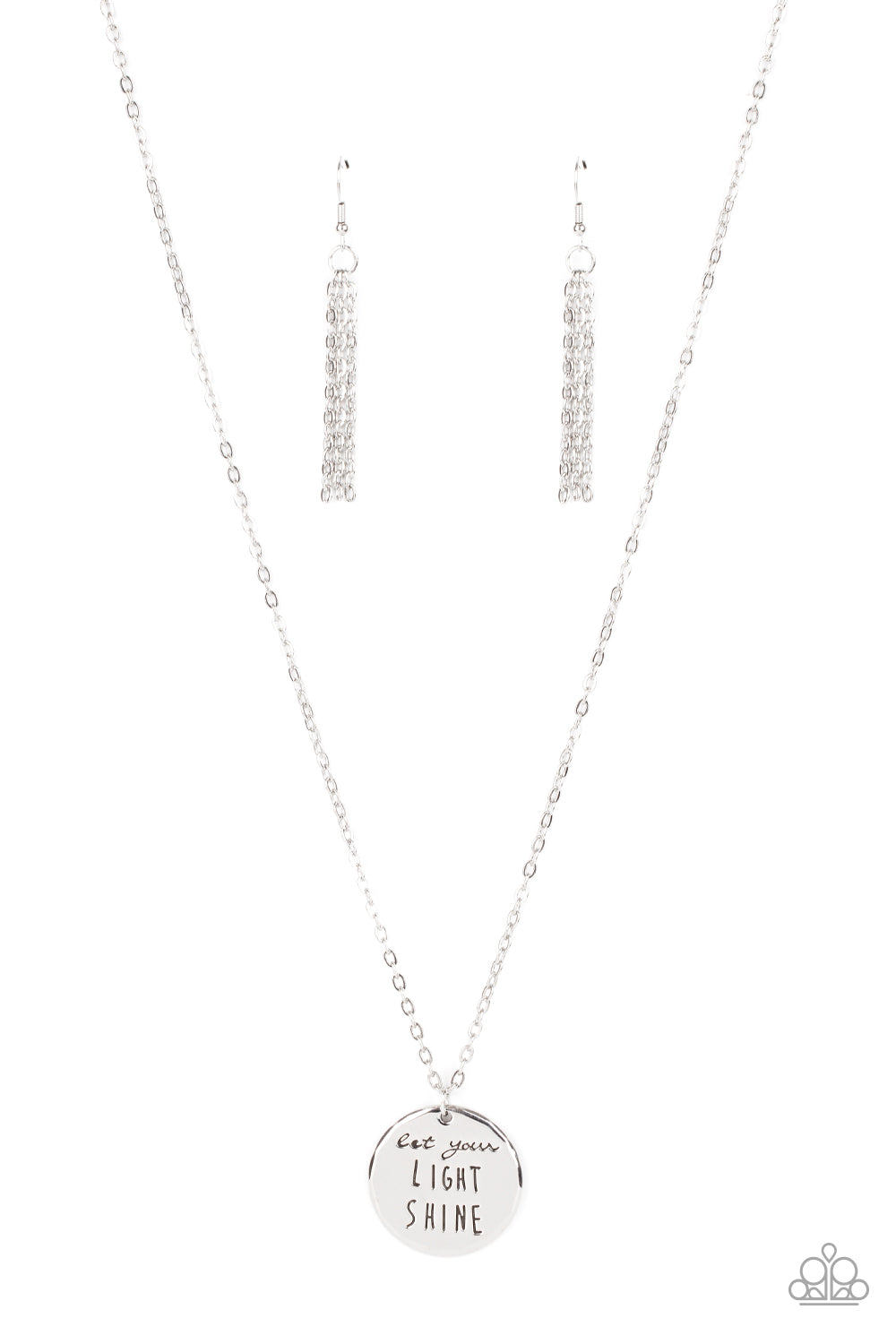 Light It Up Silver Paparazzi Necklace Cashmere Pink Jewels
