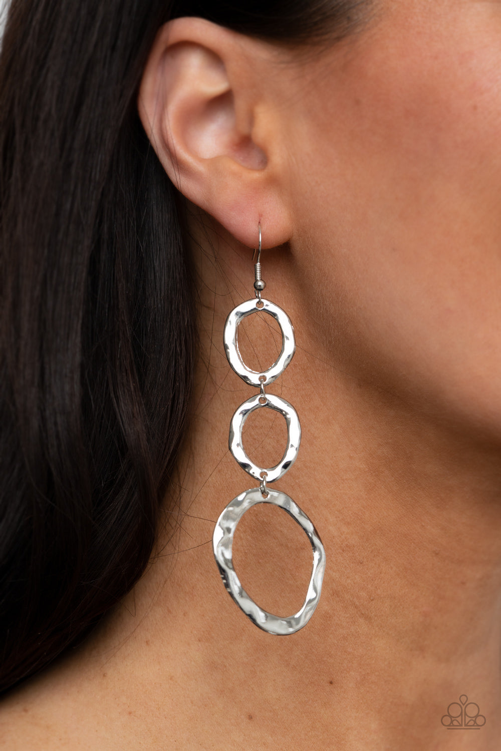 So OVAL It! Silver Paparazzi Earring Cashmere Pink Jewels