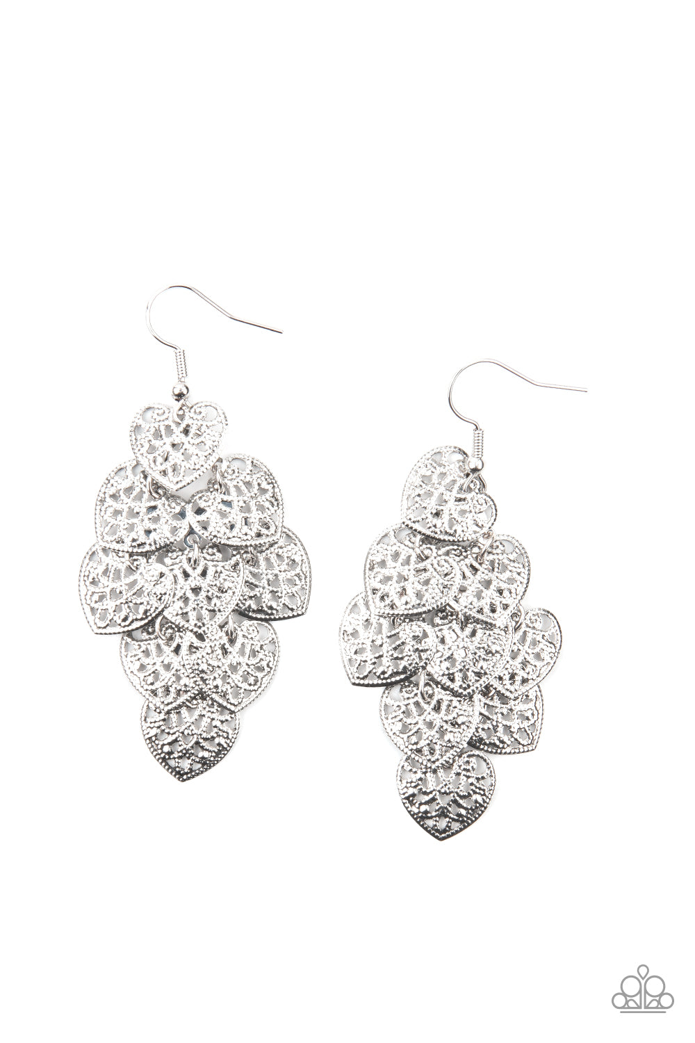 Shimmery Soulmates Silver Paparazzi Earring Cashmere Pink Jewels