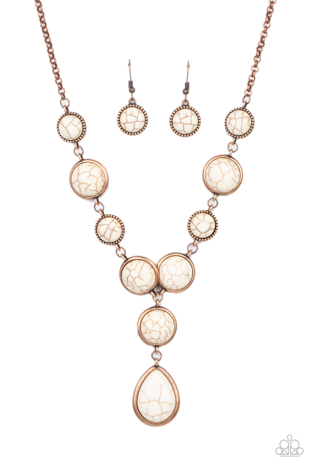 Terrestrial Trailblazer Copper Paparazzi Necklace Cashmere Pink Jewels