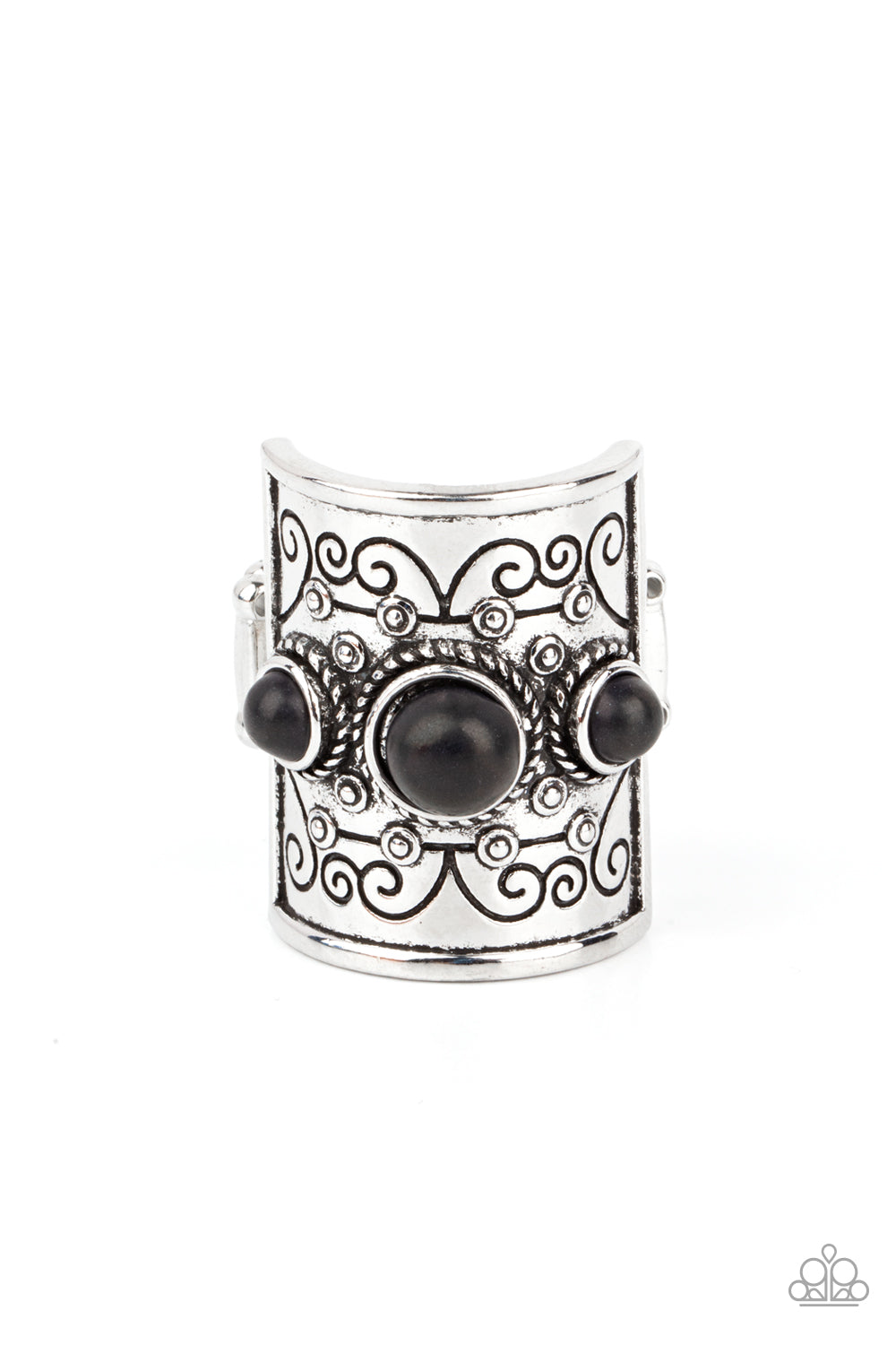 Southwestern Scenery Black Paparazzi Rings Cashmere Pink Jewels