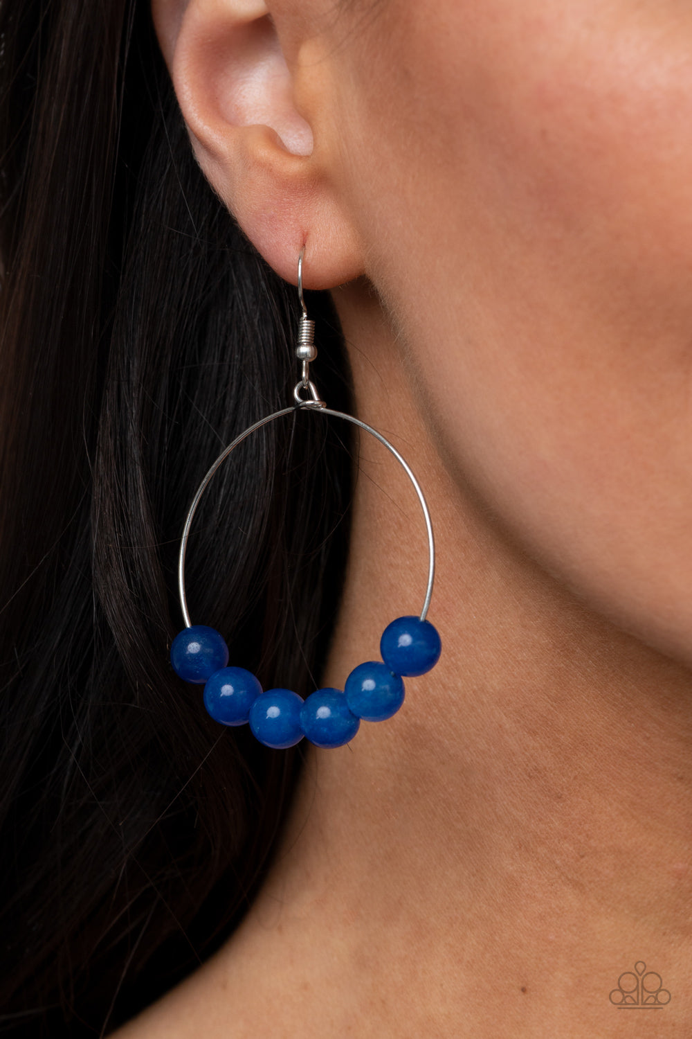 Let It Slide Blue Paparazzi Earring Cashmere Pink Jewels