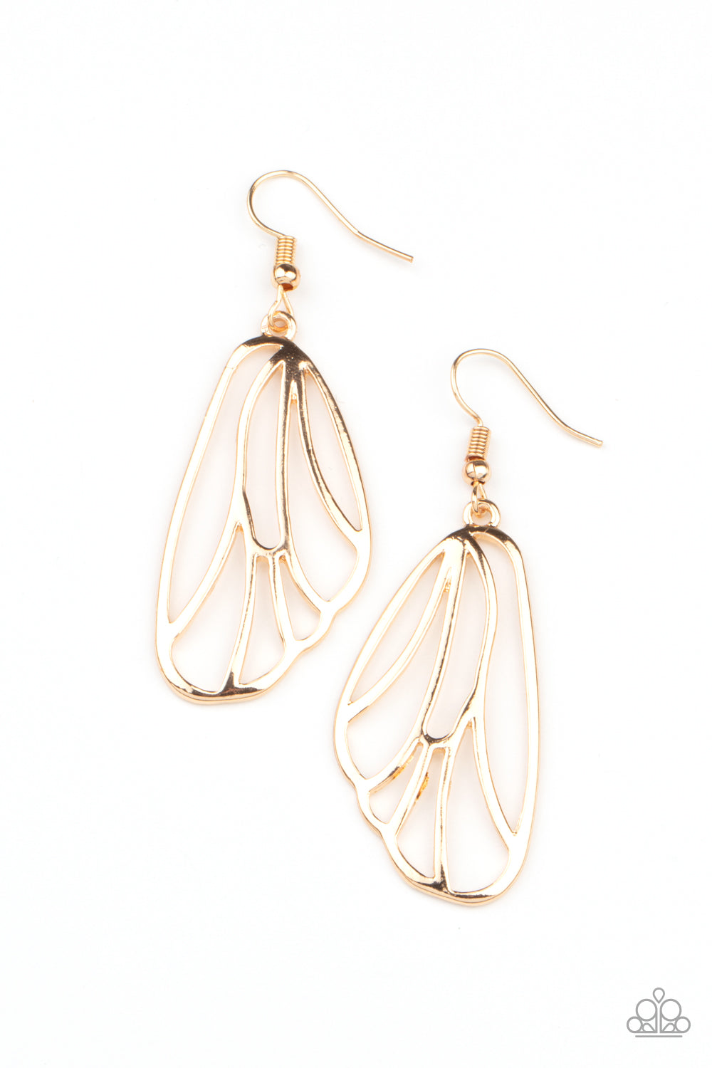 Turn Into A Butterfly Gold Paparazzi Earring Cashmere Pink Jewels