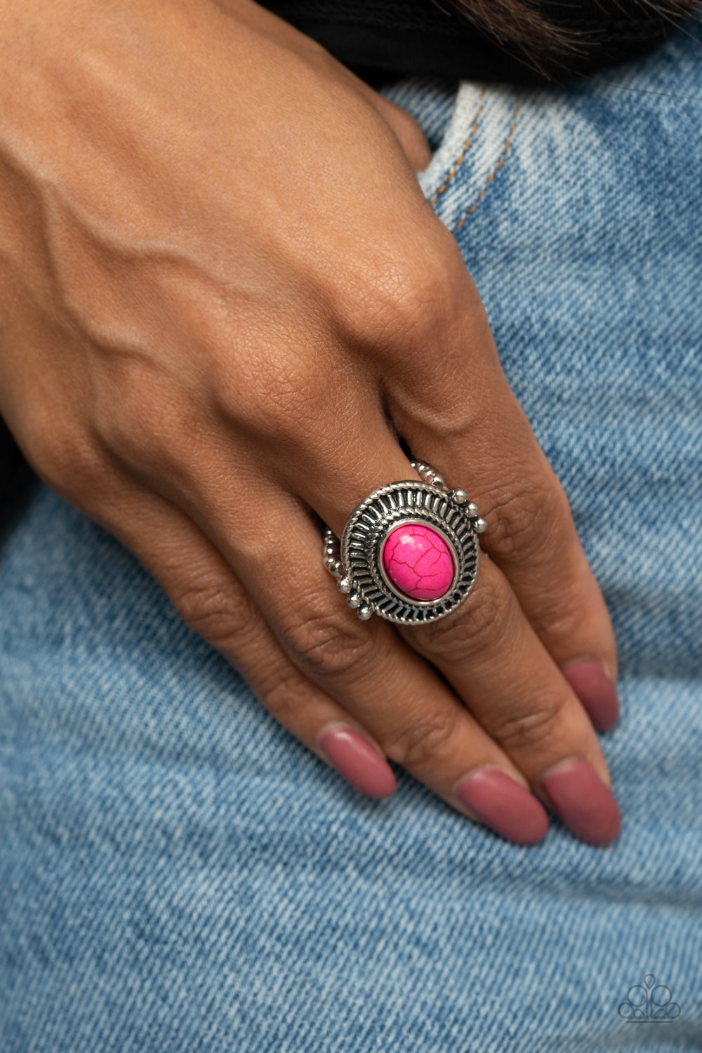 BADLANDS To The Bone Pink Paparazzi Ring Cashmere Pink Jewels