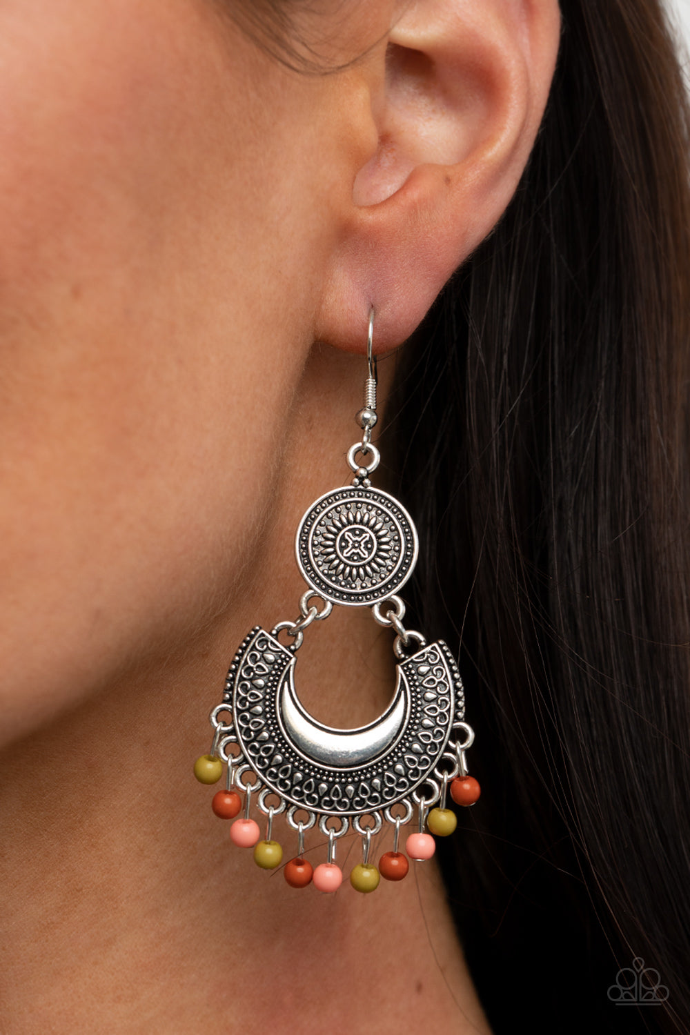 Yes I CANCUN Multi Paparazzi Earring Cashmere Pink Jewels