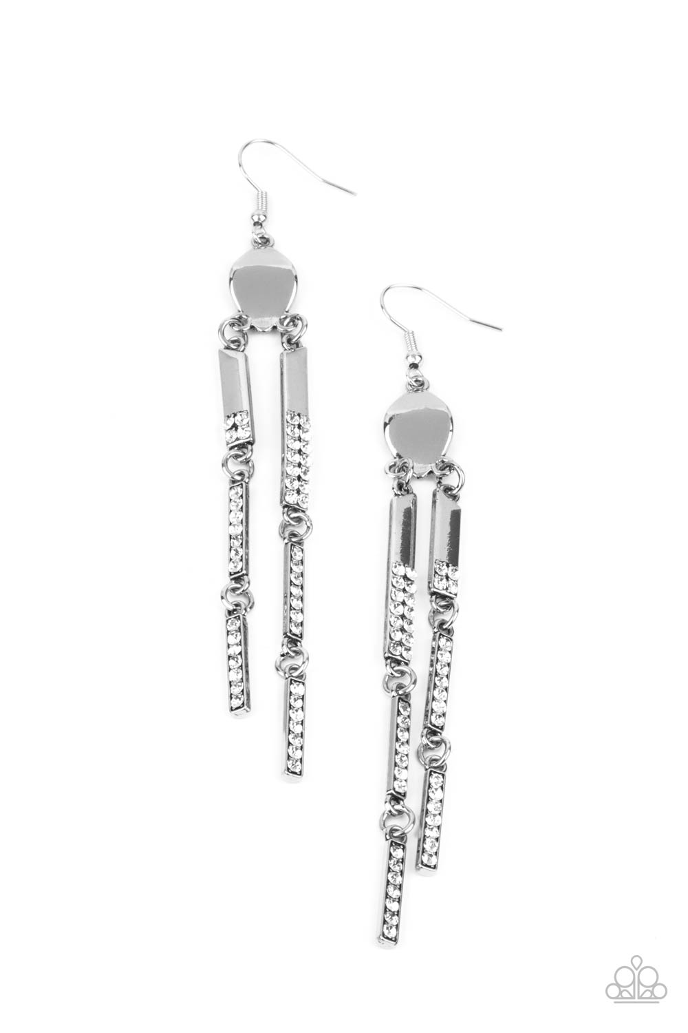 Defined Dazzle White Paparazzi Earring Cashmere Pink Jewels