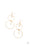Cultured in Couture Gold Paparazzi Earring Cashmere Pink Jewels