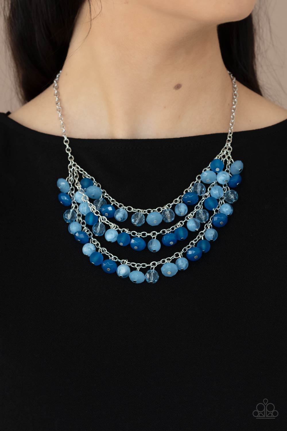 Fairytale Timelessness Blue Paparazzi Necklace Cashmere Pink Jewels