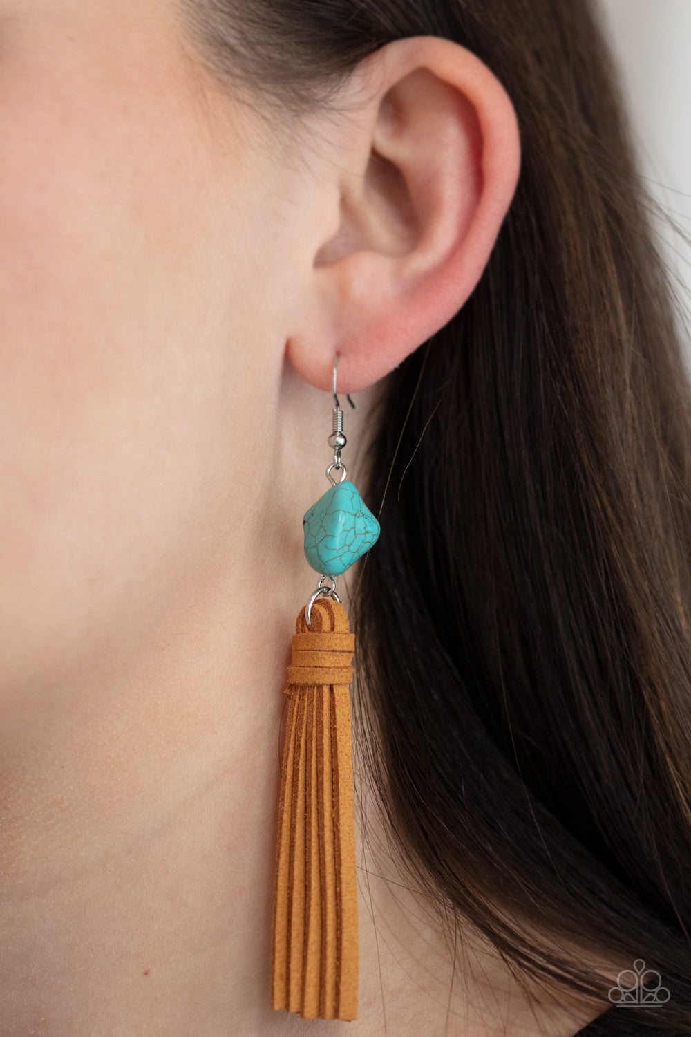 All-Natural Allure Blue Paparazzi Earring Cashmere Pink Jewels