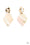 Alluringly Lustrous Gold Paparazzi Earring Cashmere Pink Jewels
