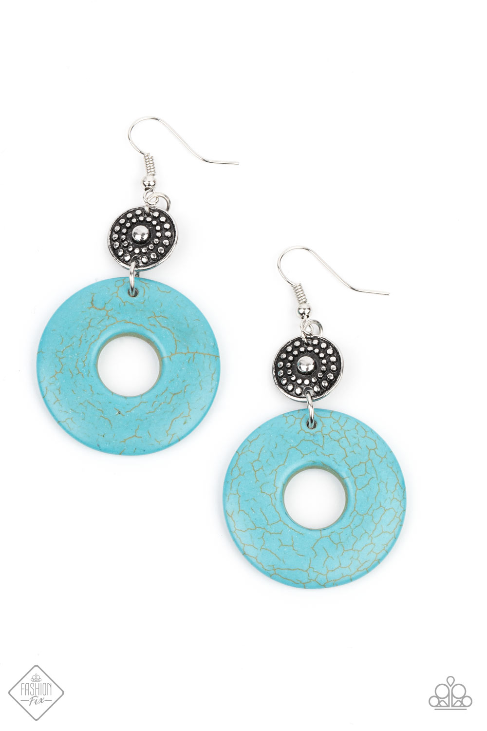 Earthy Epicenter Blue Paparazzi Earring Cashmere Pink Jewels