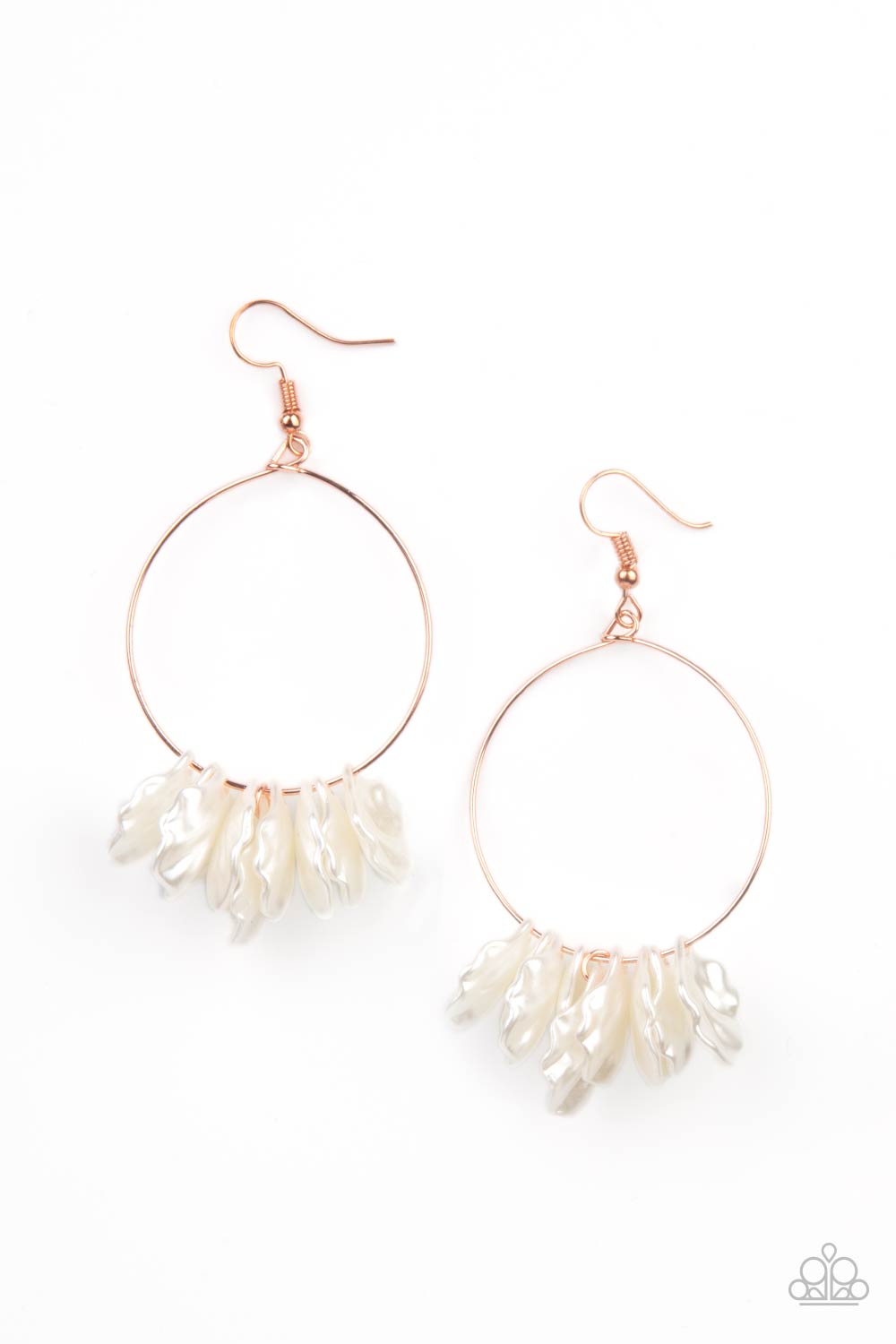 Sailboats and Seashells Copper Paparazzi Earring Cashmere Pink Jewels
