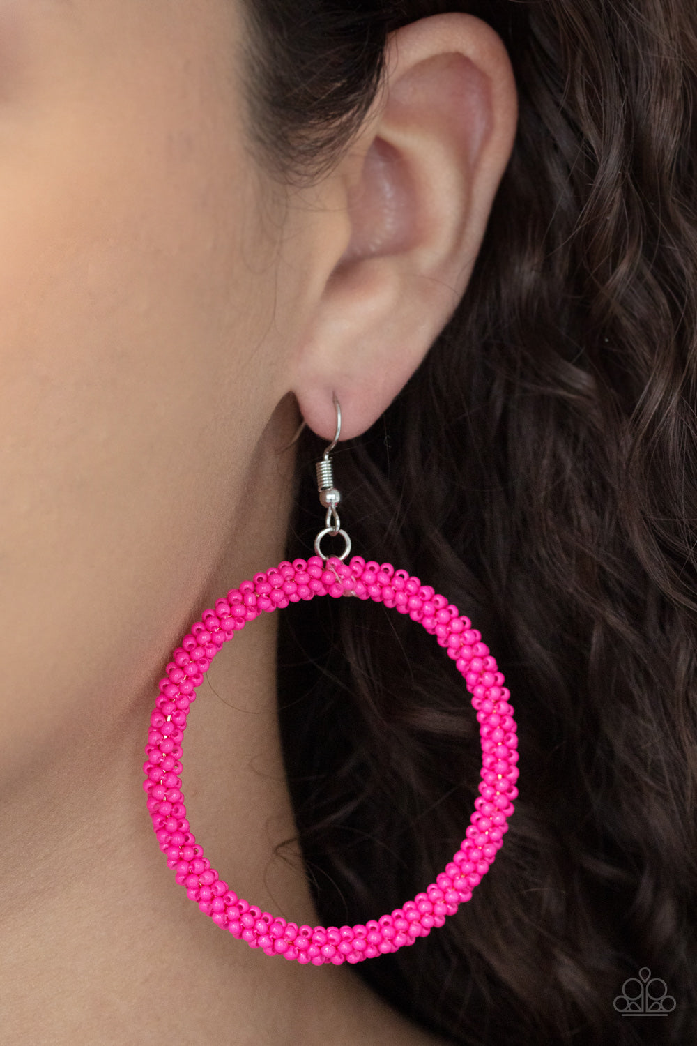 Beauty and the BEACH Pink Paparazzi Earring Cashmere Pink Jewels