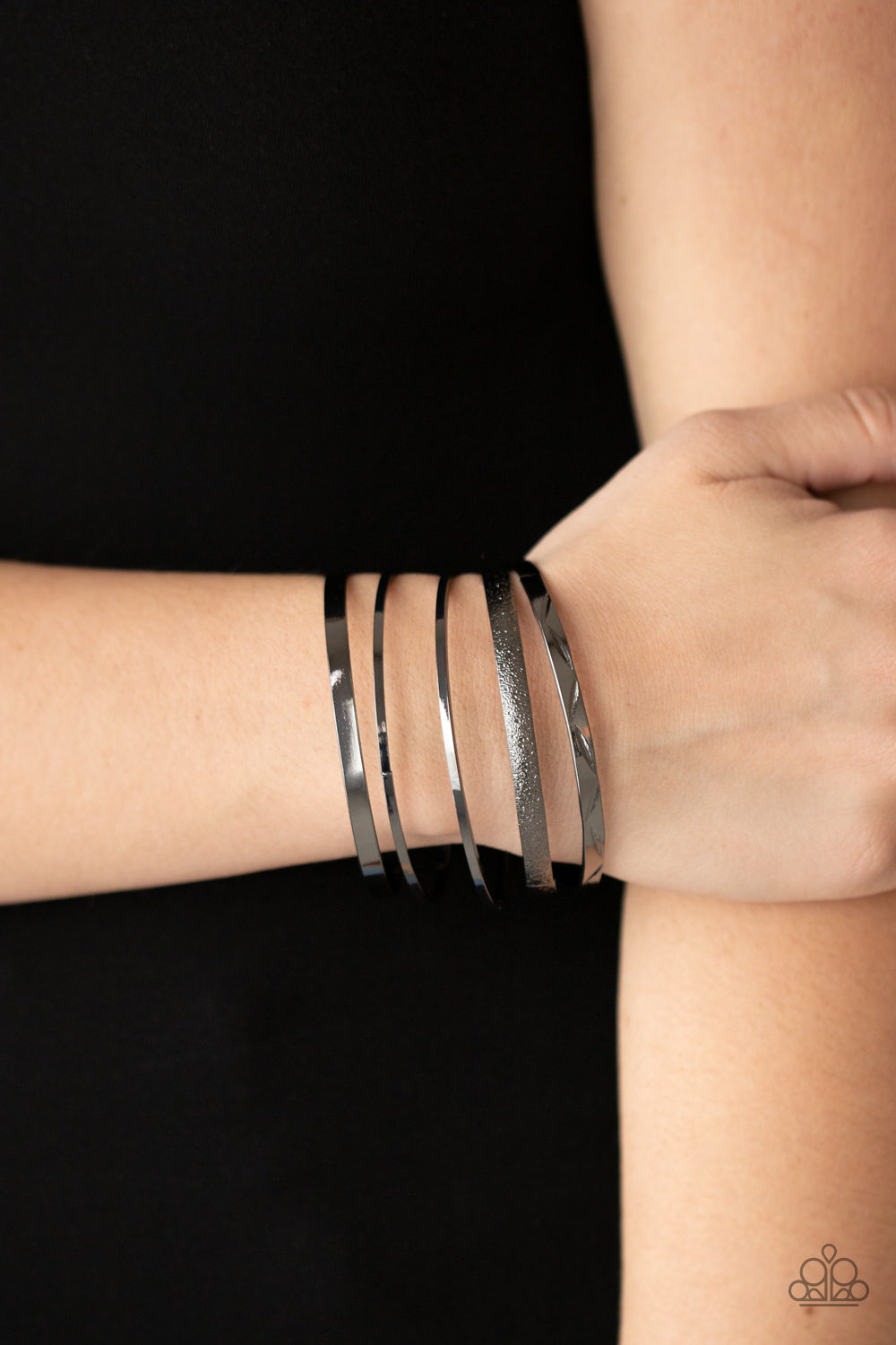 Stackable Style Black Paparazzi Bracelet Cashmere Pink Jewels