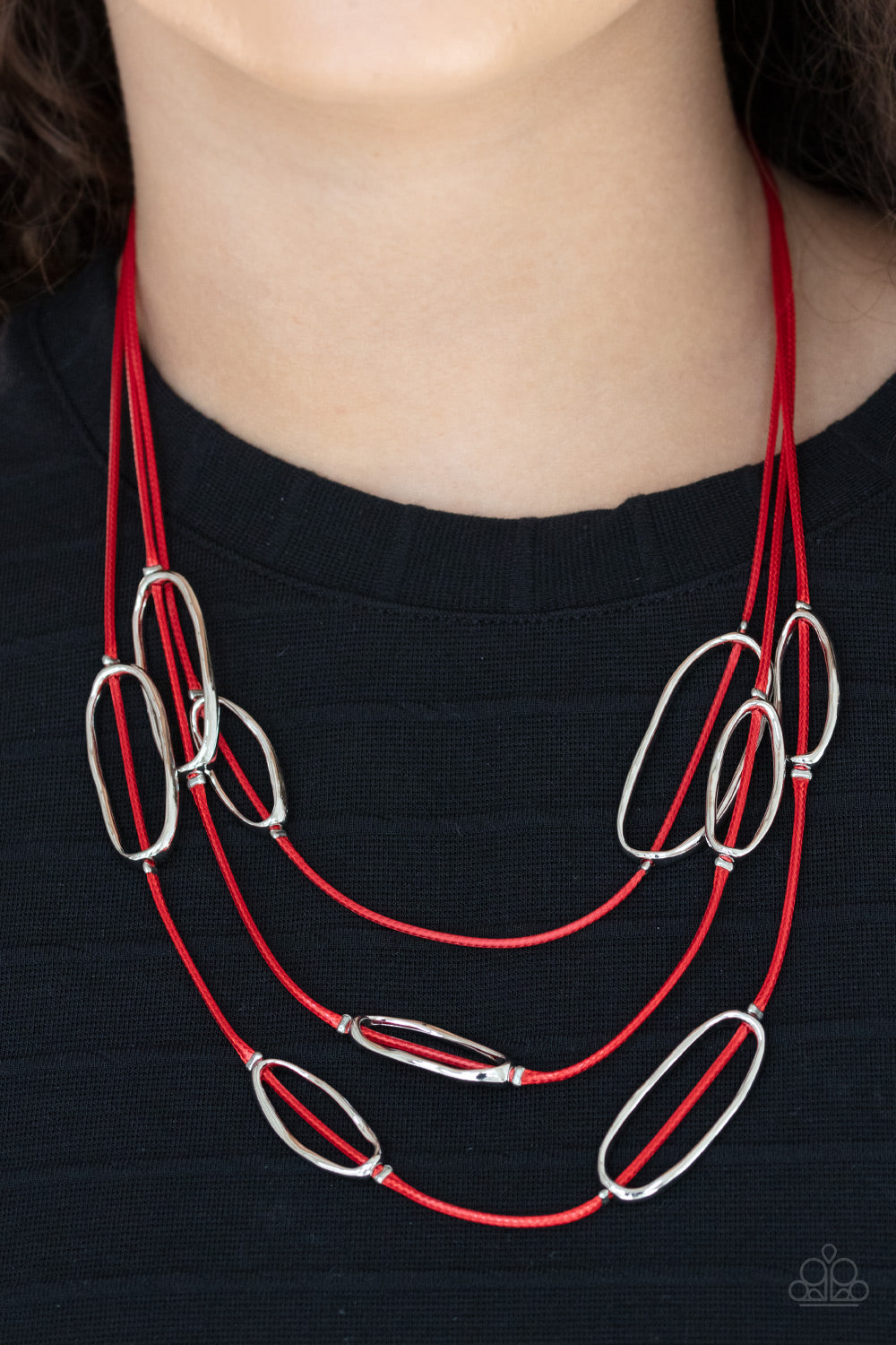 Check Your CORD-inates Red Paparazzi Necklace Cashmere Pink Jewels
