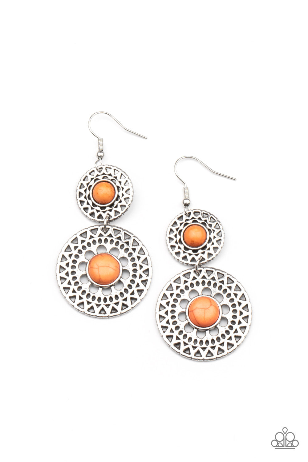 Sunny Sahara Orange Paparazzi Earrings Cashmere Pink Jewels