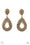 Pack In The Pizzazz Brass Clip-On Paparazzi Earring Cashmere Pink Jewels