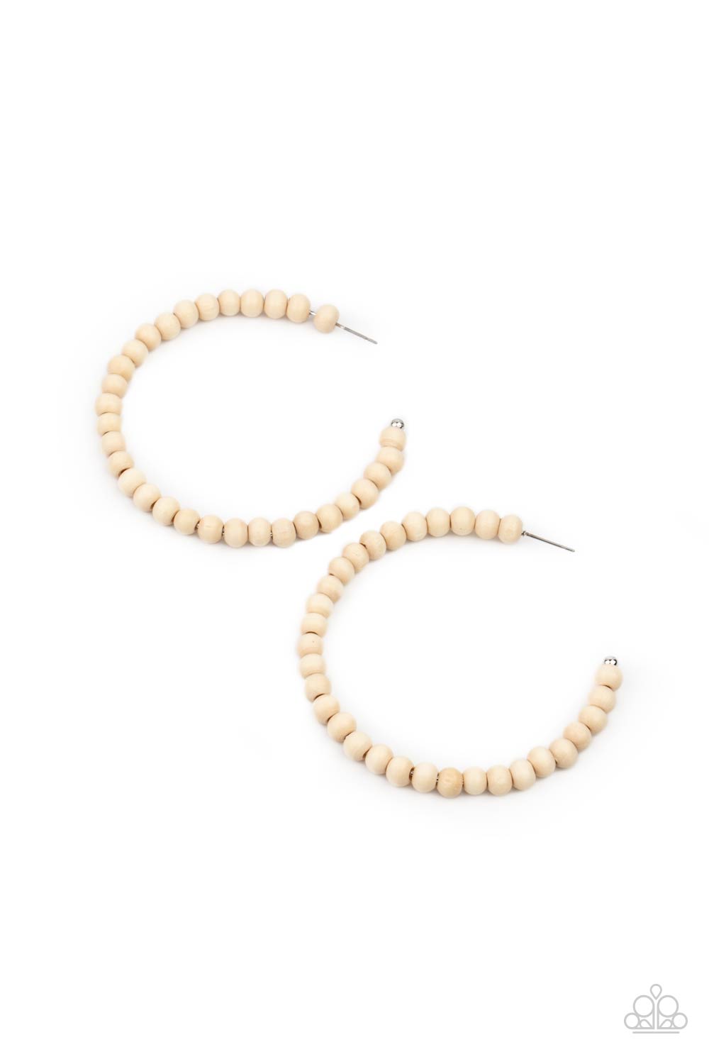 Should Have, Could Have, WOOD Have White Paparazzi Earrings Cashmere Pink Jewels