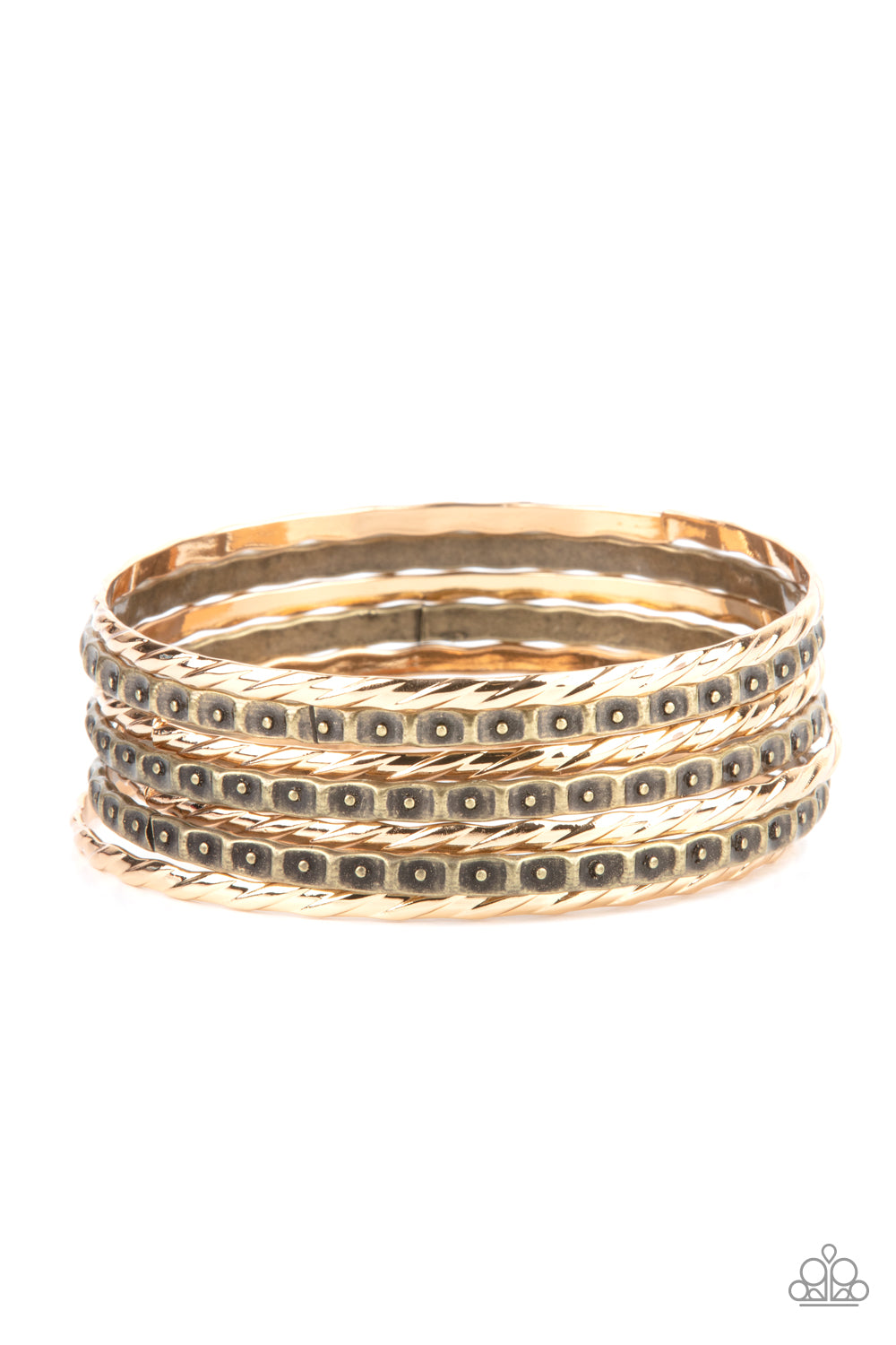 Back-To-Back Stacks Multi Paparazzi Bracelet Cashmere Pink Jewels