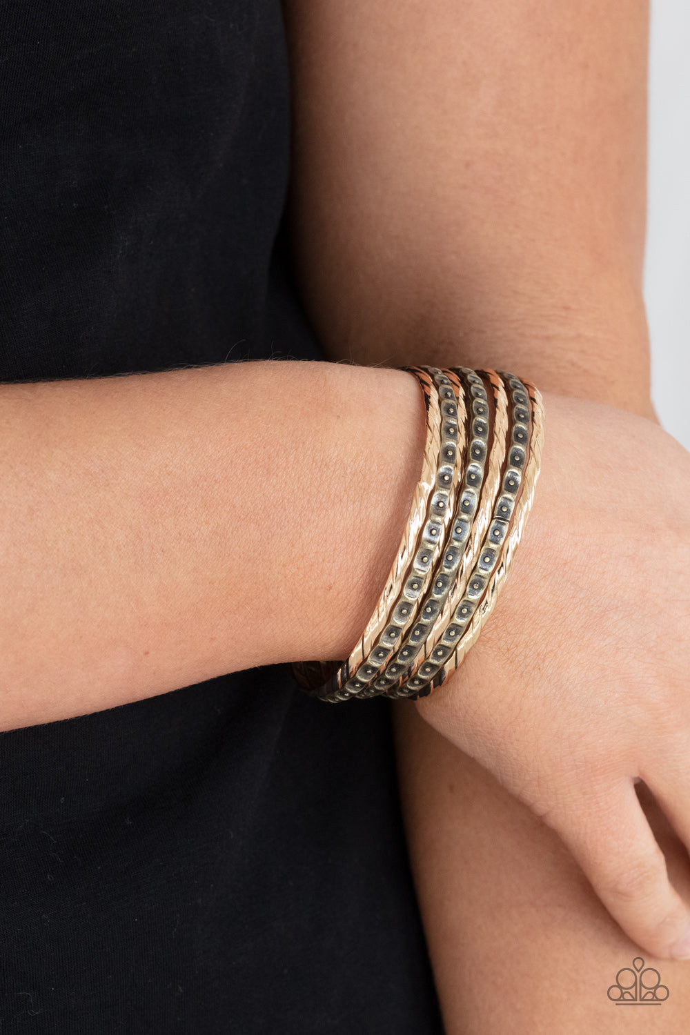 Back-To-Back Stacks Multi Paparazzi Bracelet Cashmere Pink Jewels