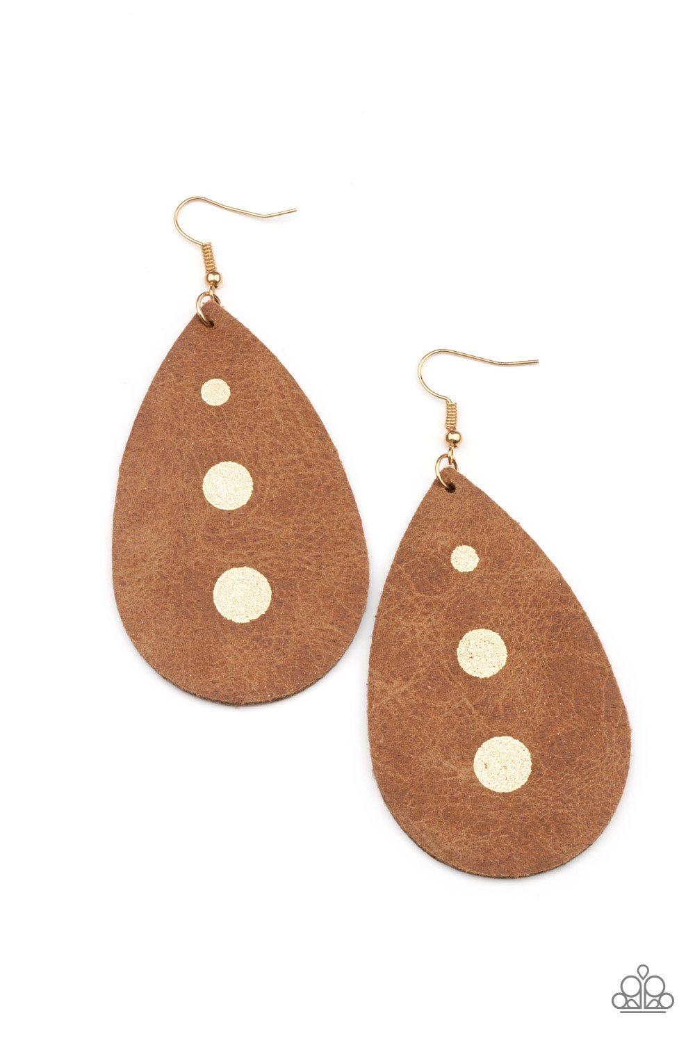 Rustic Torrent Gold Paparazzi Earring Cashmere Pink Jewels