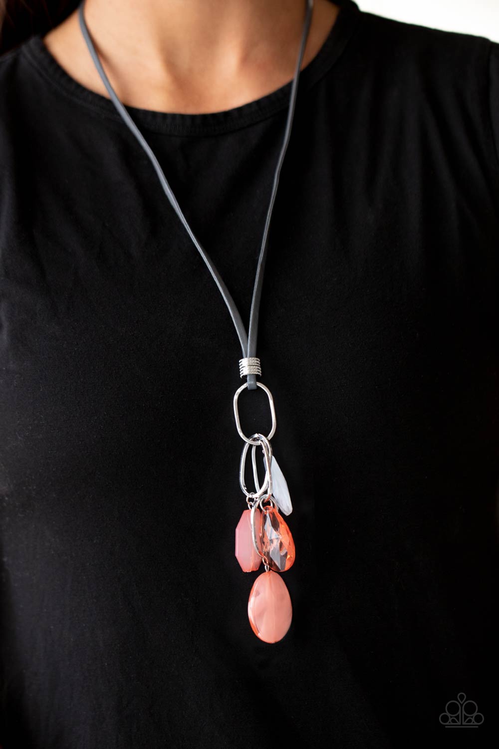 Fundamentally Flirtatious Orange Paparazzi Necklace Cashmere Pink Jewels